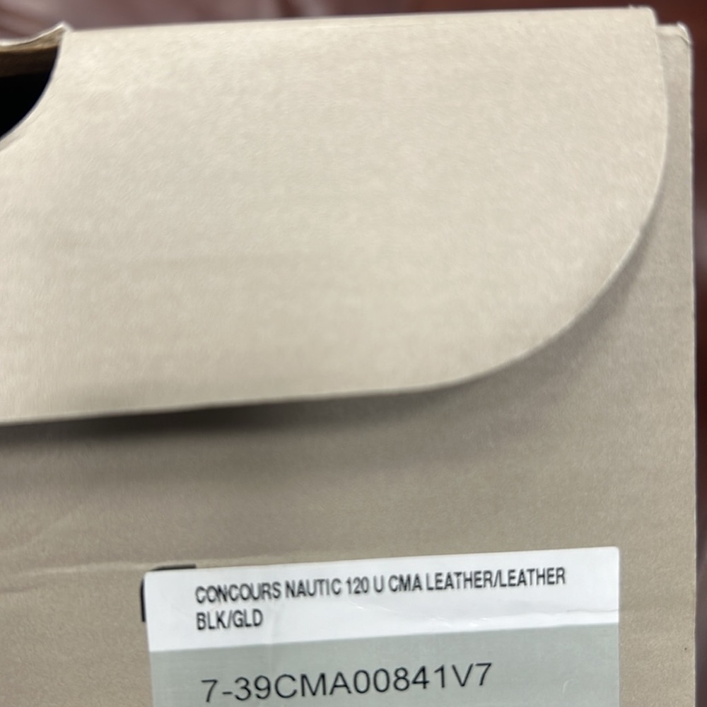 Lacoste Concours Nautic 120 U CMA Leather Black / Gold - NWT - Picture 7 of 7